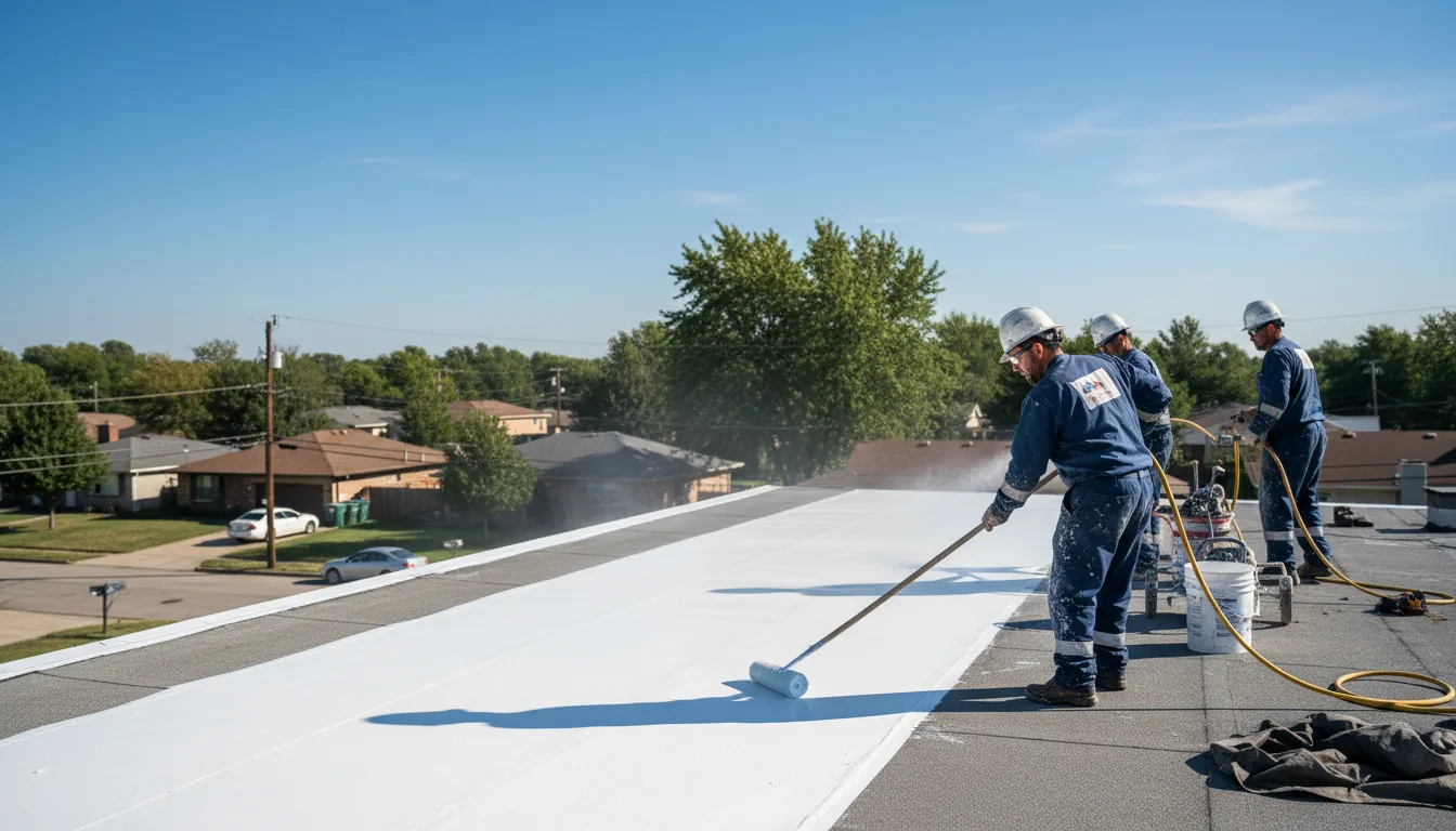 Commercial roof coating in Baldwin, IL near me